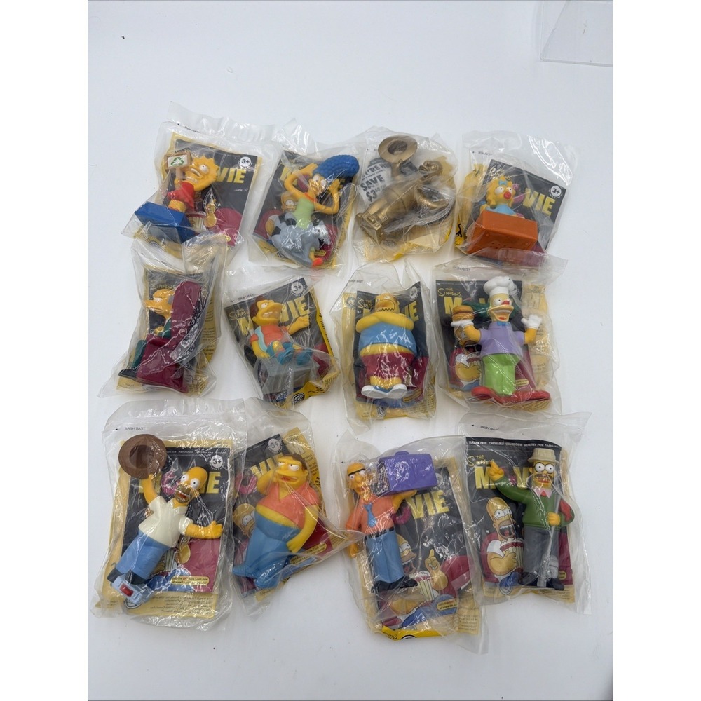 The Simpsons Movie Figures Burger‎ King Kids Meal 2007 Lot 12 All Different NEW